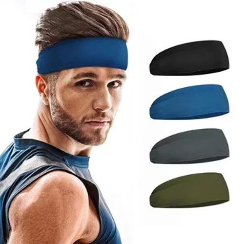 Kitambaa cha Kichwa cha Kispoti Kinachokimbiza Kifaa cha Sweatband Kinachonyonya Jasho Kuendesha Baiskeli Jog Tenisi Yoga Kichwa Kichwa Kitengo cha Kuweka Nywele Bandeji ya Wanaume Wanawake
