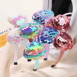 1/2pcs Lovley Kids Hair Band Colorful Flower Shape Hair Hoop Dopamine Glitter Elastic Headband Boutique Children Hair Accessorie