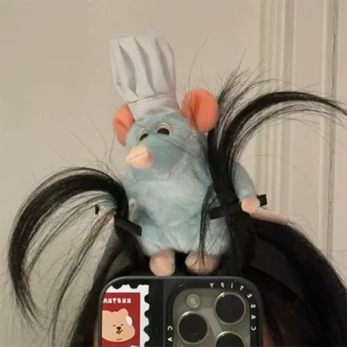 Neues Ratatouille-Haarband, Cartoon-Plüschpuppe, Stirnband, kreativ, süß, breitkrempig, Haarnadel, heißer Kopfschmuck, Geschenk für Mädchen