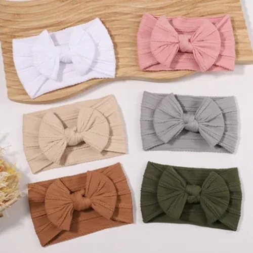 ʻO ka PANTONE Puʻupuʻu Weheʻe Nā Kakaka Poʻo no nā keiki kaikamahine elastic Hair Band pulupulu Bowknot Turban Nā keiki poʻo i nā mea lauoho lauoho.