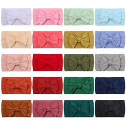 1 Pcs Anak Busur Headwrap Bayi Perempuan Ikat Kepala Warna Solid Rambut Band Balita Sorban Fotografi Perlengkapan Hadiah Lahir Aksesoris Rambut