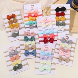 5/6 pz Ragazze di Colore Solido Bowknot Fascia Per I Bambini Del Bambino Del Nastro Del Grograin Copricapi Fasce Per Capelli Accessori Per Capelli Infantili All'ingrosso