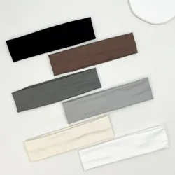 6 fasce per capelli sportive alla moda per donne, fitness, corsa, yoga, fasce per capelli elastiche in tinta unita, accessori per capelli per trucco elasticizzato
