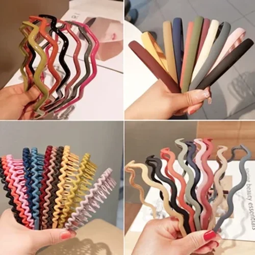 Diadema ondulada de resina para mujer y niña, accesorios para el cabello que combinan con todo, superventas, nuevos estilos, 2024
