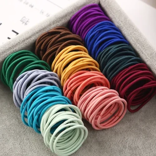 100 PCS/Lot 3 CM Gadis Elastis Rambut Band Karet Gelang Scrunchies Headband Ekor Kuda Dudukan Karet untuk Rambut Anak Aksesoris Rambut