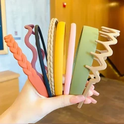 8 Bộ Dây Buộc Tóc Thời Trang Dành Cho Nữ Nhiều Màu Sắc Chống Trơn Trượt Đầu Sóng Nhựa Đơn Giản Băng Đô Quấn Tóc Bé Gái Phụ Kiện Tóc mũ Đợi Đầu Đa Năng