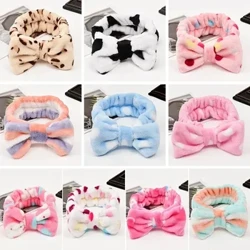Femei machiaj coral coral fleece bandă spălat chip moale suport pentru păr elastic top nod benzi de păr pentru fete accesorii de păr
