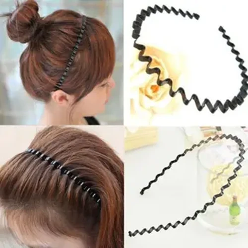 1 PCS 2022 Moda Dalgası Erkekleri Kadın Unisex Siyah Dalgalı Saç Head Hoop Band Spor Kafa Bandı Saç Bandı Saç Aksesuarları