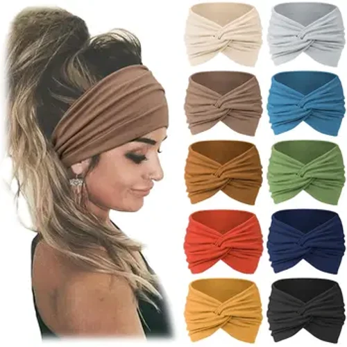 Diadema deportiva bohemia europea y americana para mujer, ancha, elástica, para Yoga, accesorios para el cabello para correr