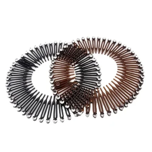 Modă elastică flexibilă pieptene cu bandă ușoară de lux de rinonă rotundă de păr rotund femei fixe în stil de păr fix accesorii caprioase
