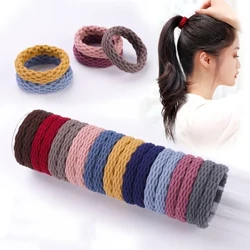 10 Uds mujeres niñas básico Simple bandas elásticas para el cabello lazos Scrunchie Cola de Caballo titular bandas de goma diadema de moda accesorios para el cabello