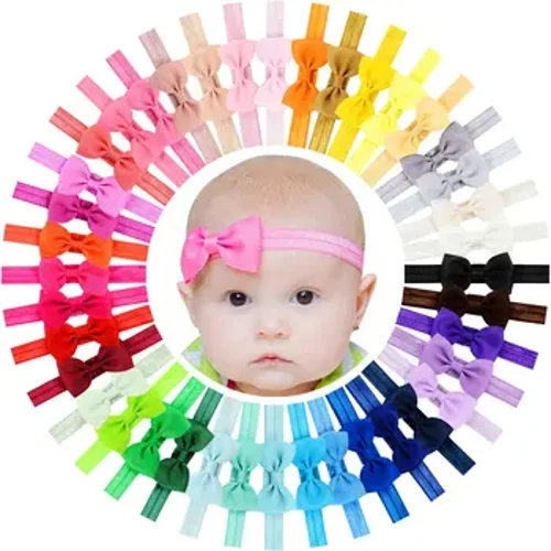 10 Uds. Diademas para bebé, cintas para el pelo con lazo de 2,75 pulgadas, accesorios elásticos para el pelo para bebés, niñas, recién nacidos, niños pequeños