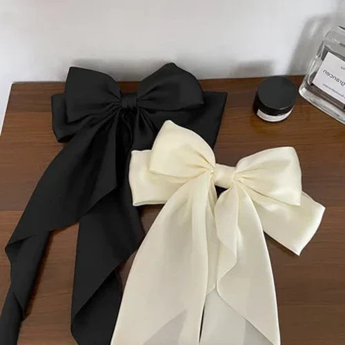 Clip de păr elegant cu arc panglică pentru fete modă simplă solid din satin clip pin pin retro cu clipuri pentru fete accesorii pentru păr