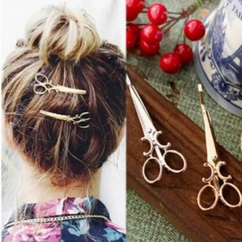 Moda metal ýaprakly saç klip Barrettes Hairpin Barrette Saç Dyrnagy