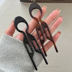 Nouveau Design créatif fourchette à cheveux pour femmes fille bâtons de cheveux en forme de U épingles à cheveux en résine outils de coiffure accessoires de cheveux faciles à utiliser