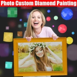 HOMFUN Ảnh Tùy Chỉnh Tranh Gắn Đá 5D DIY Hình Ren Kim Cương Thêu 3D Tranh Thêu Chữ Thập Nhà Trang Trí Đám Cưới