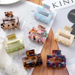 1PC Korea Asam Asetat Resin Acetimar Marmer Kecil Klip Rambut Kepiting Cakar Rambut Clamp untuk Wanita Gadis Rambut Aksesoris Hiasan Kepala