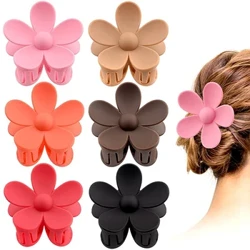 Grouss Blummen Claw Clips 2.8 Zoll Matte Grouss Hoer Claw Clips fir Fraen Net Rutsch Strong Hold Hoer Accessoiren