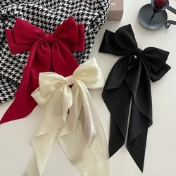 Panglică din satin de 11 culori uni Fundițe mari Agrafe de primăvară Accesorii de păr pentru femei, fete, la modă, coreeană, de vară, 2023