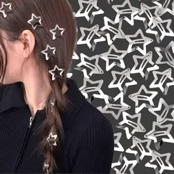 2/50 Pcs Bintang Perak Jepit Rambut untuk Gadis Y2k Bintang Kerawang Logam Snap Klip Jepit Rambut Jepit Rambut Perhiasan Rambut Nikel Gratis Timbal Gratis