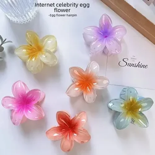 Elegant Nisch Design Sensibilitéit Poulet Ee Blummen Hoer Clip Strand Vakanz Daily Updo Shark Clip Qualitéit Hoer Accessoiren