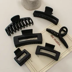 Stil coreean Gheare de păr mari, negre, Agrafe de păr acrilice elegante Agrafe de păr de crab Accesorii pentru păr pentru femei, fete