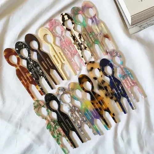 Retro U-förmleche Haarnålen Acetat Schildkröt Hoersticks Geometresch Hoergabel Kreativ Design Hoer Styling Tools Hoer Accessoiren