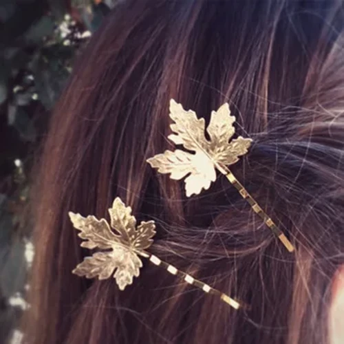 Hoer Pins Ahorn Blieder Einfach Dame Kappbekleedung Hoer Pin Hochzäit Hoer Accessoiren Grousshandel Hoer Bijouen Hoer Pin Grousshandel