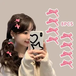 Newydd Y2k Melys Bach Bach Pinc Bowknot Hairpin Merched Ciwt Ffasiwn Bangs Clip Bows Mini Hairslide Penwisg Affeithwyr Gwallt Tywysoges