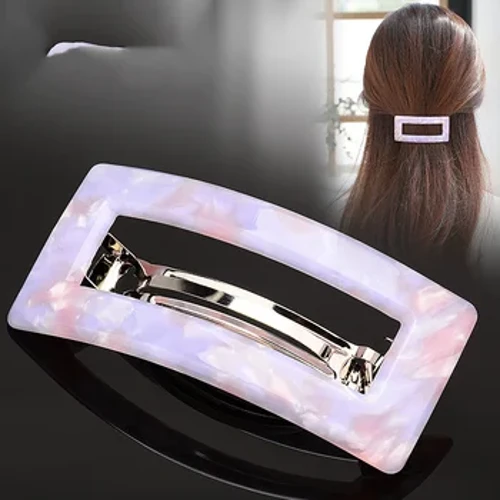 Grampos de cabelo femininos, grampos de cabelo com estampa de leopardo, grampos de cabelo geométricos grandes para meninas, rabo de cavalo, acessórios para cabelo