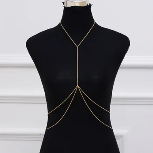 Ngực Gợi Cảm Dây Chuyền Cơ Thể Trang Sức Bikini Bụng Dây Xích Nữ 2024 Xu Hướng Thời Trang Nữ Kim Loại Bãi Biển Lễ Hội Phụ Kiện Trang Sức