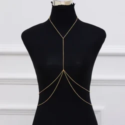 Ngực Gợi Cảm Dây Chuyền Cơ Thể Trang Sức Bikini Bụng Dây Xích Nữ 2024 Xu Hướng Thời Trang Nữ Kim Loại Bãi Biển Lễ Hội Phụ Kiện Trang Sức