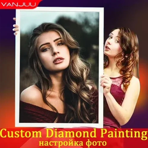 Foto Egendefinert DIY Diamantmaling Håndlaget gave 5D Full Diamond Brodery Kit Diamond Mosaic Home Decor Memorial Gaver