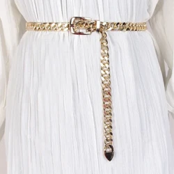 I-PC ye-Women's Chain Belt Metal Waist Chain Amabhande Izingubo Zokugqoka Ibhande Lensimbi Liyalungiseka