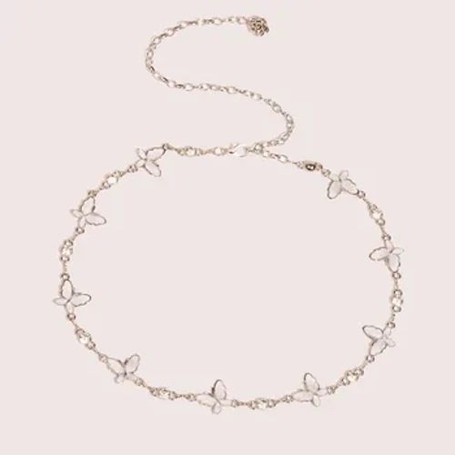 2023 Hou ʻO Sweet Butterfly Drop Glaze Metal Waist Chain no nā wāhine liʻiliʻi liʻiliʻi hou kāʻei kūʻai kūʻai pololei.