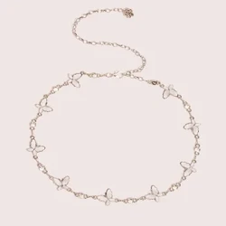 2023 Ny Sweet Butterfly Drop Glaze Metal Midjekjede for kvinner Lite Fresh Belte Fabrikkdirektesalg