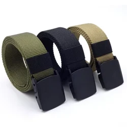Cinto de nylon masculino com fivela automática, cinto tático do exército, cinto de lona militar masculino, cinto de ombro de alta qualidade