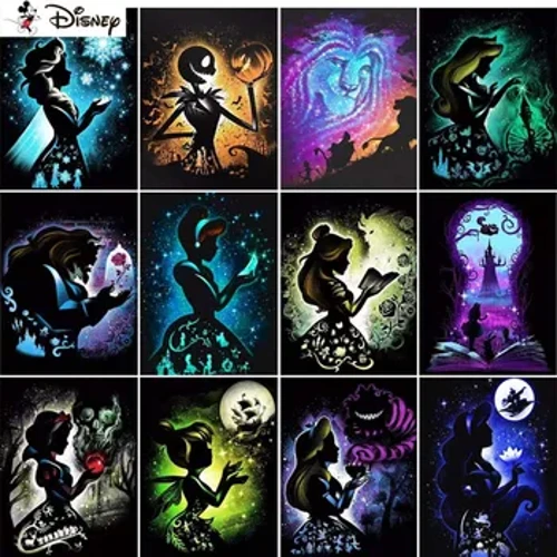 I-Disney 5D DIY Embroidery Embroidery yedayimane Isibonisi Esigcwele "Umlingiswa wekhathuni" Idayimane Lokupenda Isikwele/Ubuciko Obuyindilinga Be-Rhinestones Decor
