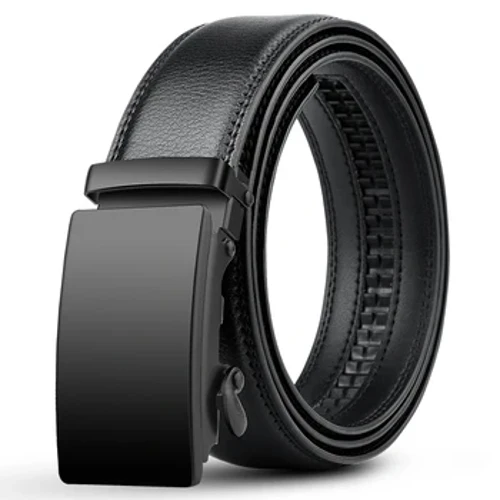 Ibhande Lebhizinisi Elidumile Lomkhiqizo Amadoda Aseqophelweni eliphezulu I-PU Luxury Leather Waist Strap Black Male Automatic Buckle Jeans Amabhande Abesilisa
