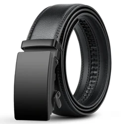 Enwog Brand Busnes Belt Dynion Ansawdd Uchaf PU Lledr Moethus Waist Strap Du Gwryw Awtomatig Buckle Jeans Gwregysau ar gyfer Dynion
