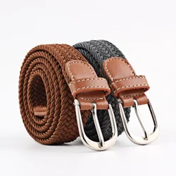 2.5 Cm X 100 Cm Universal Jarum Gesper Sabuk untuk Pria dan Wanita Kanvas Elastis Jeans Sabuk Mahasiswa Muda Tenun Kanvas Tipis Pinggang
