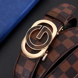 2023 Gizonezkoen Gerriko berria Negozio Moda Plaid Larrua Eguneroko Jeans Polifazetikoak Mendebaldeko Prakak Dekorazio Tenperatura Gizonezkoen Gerrikoa