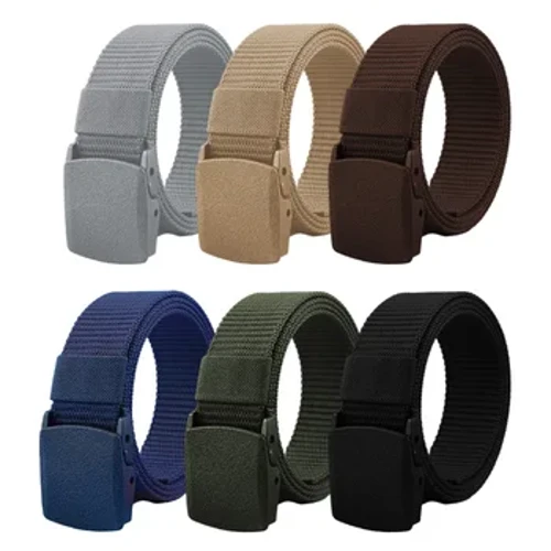 Đồng Màu Nam Thắt Lưng Nữ Quân Sự Nylon Có Thể Điều Chỉnh Dây Du Lịch Ngoài Trời Chiến Thuật Dây Lưng Có Khóa Nhựa Cho Quần