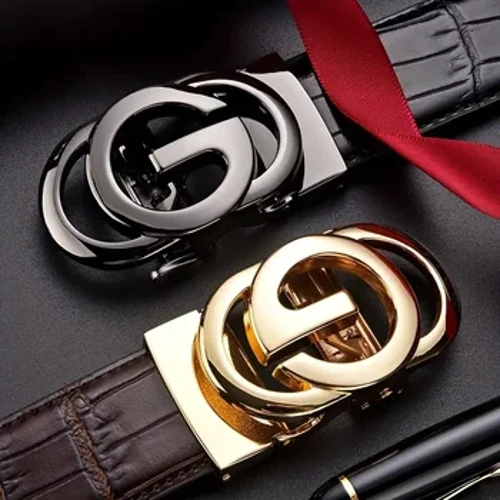 Herrebelte Ekte skinnbelte Metalllegering Automatisk spenne Merke Luksusdesign Midjebelter for menn Stropp Mann