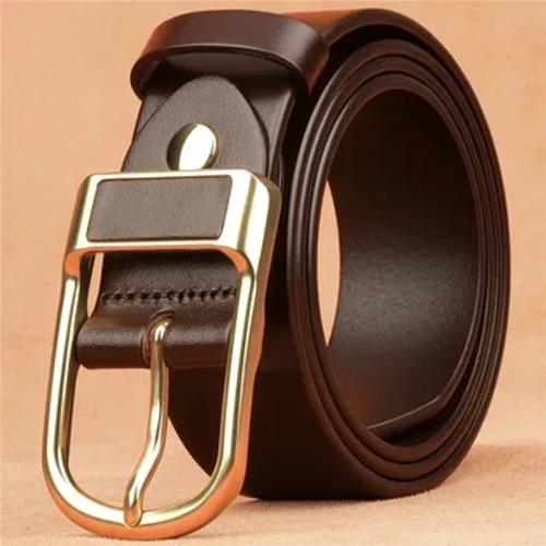 Äkta läder för män högkvalitativa spänne jeans Cowskin Casual Bälten Business Cowboy midjeband Man modedesigner 2022Ny