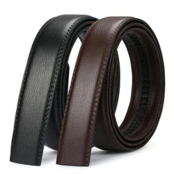 Automatiske spennebelter for menn uten spenne 3,5 cm beltekropp uten spenne Høykvalitets PU-skinnstropp jeans Belte bredt