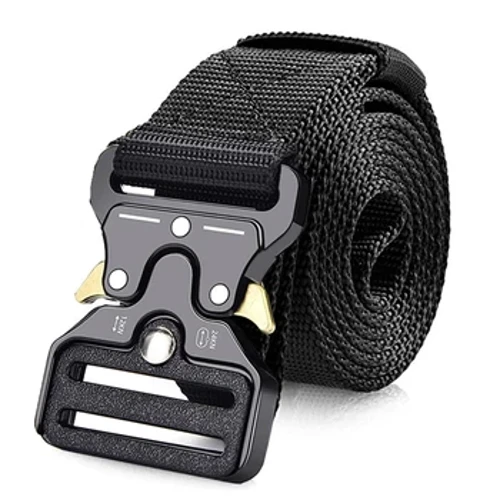 Äkta taktiskt bälte Quick Release Utomhus Militärbälte Mjukt äkta nylon Sporttillbehör Män och kvinnor Svart bälte