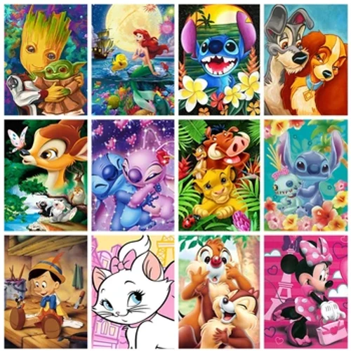 Disney 5D diamantna slika risanka morska deklica poln okrogel diamantni mozaik vezenje šiv križni šiv otroška soba DIY dekor