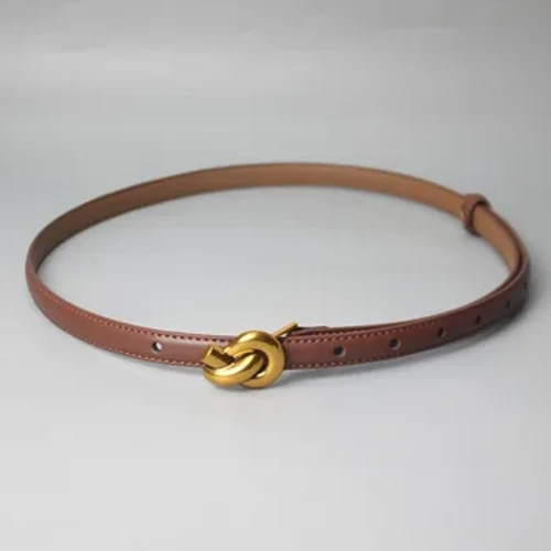 Ekte skinn Kvinner Mote Belte Knot Spenne Midjebånd Cummerbund For Dress Jeans