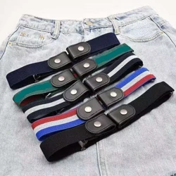 Thắt lưng không khóa dành cho nữ Thời trang Không khóa Thắt lưng thun co giãn cho quần Jean Đầm Không phồng Không rắc rối Dây thắt lưng